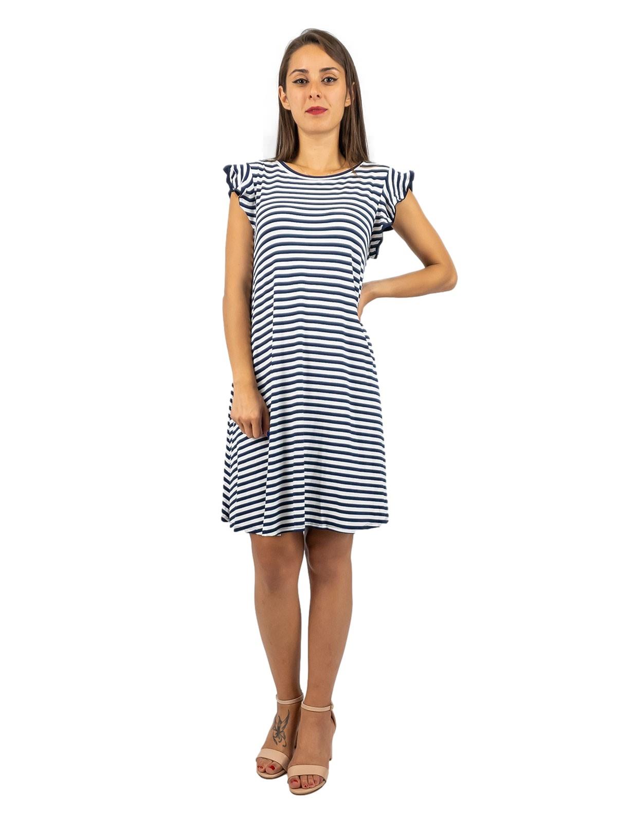 VESTITO DONNA ESTIVO IN VISCOSA A RIGHE