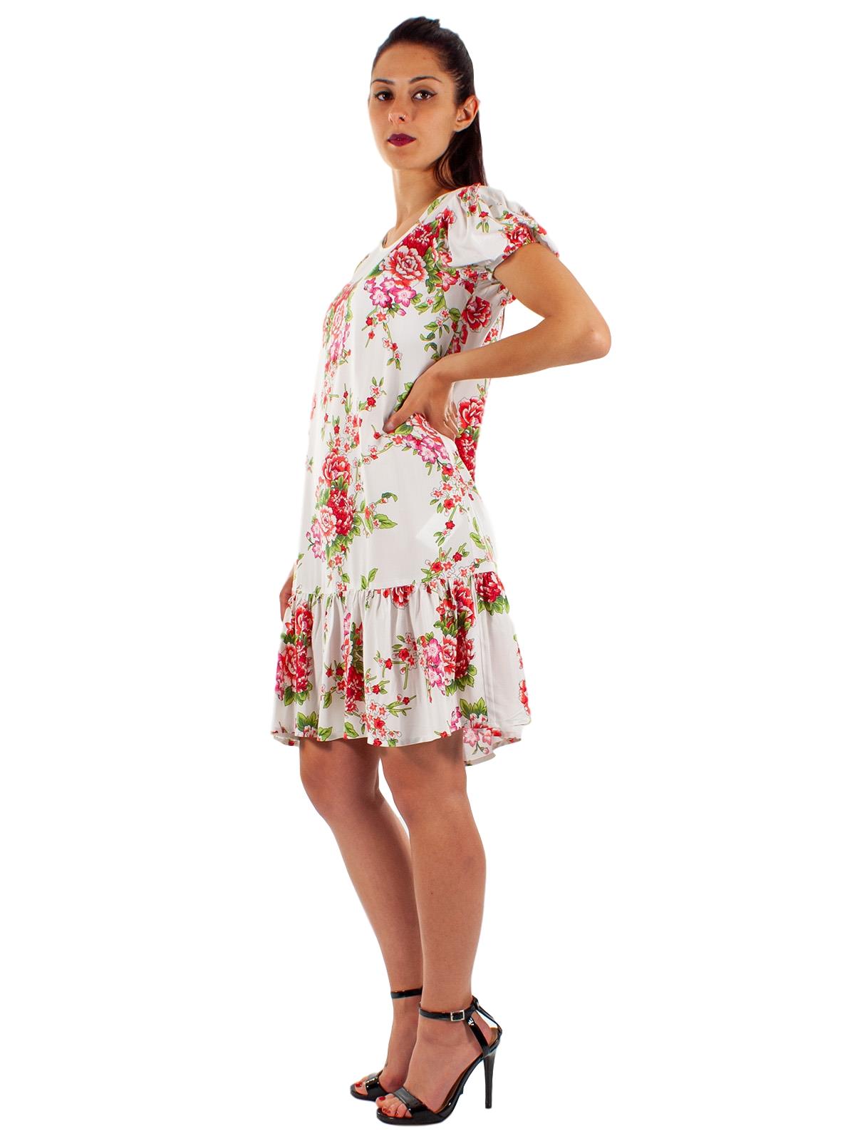 Vestito Con Manica A Sbuffo Donna Estivo A Fiori Di Rinascimento