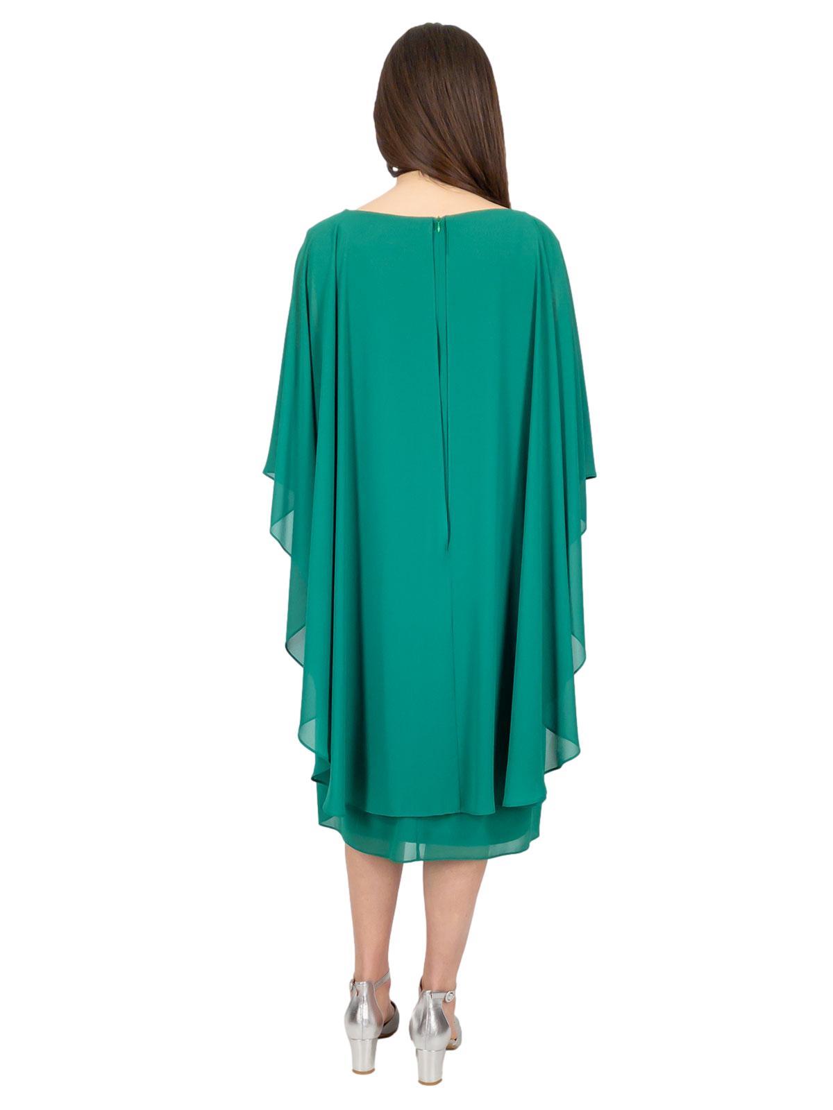 Abito da Cerimonia Curvy Donna Stile Impero con Mantella