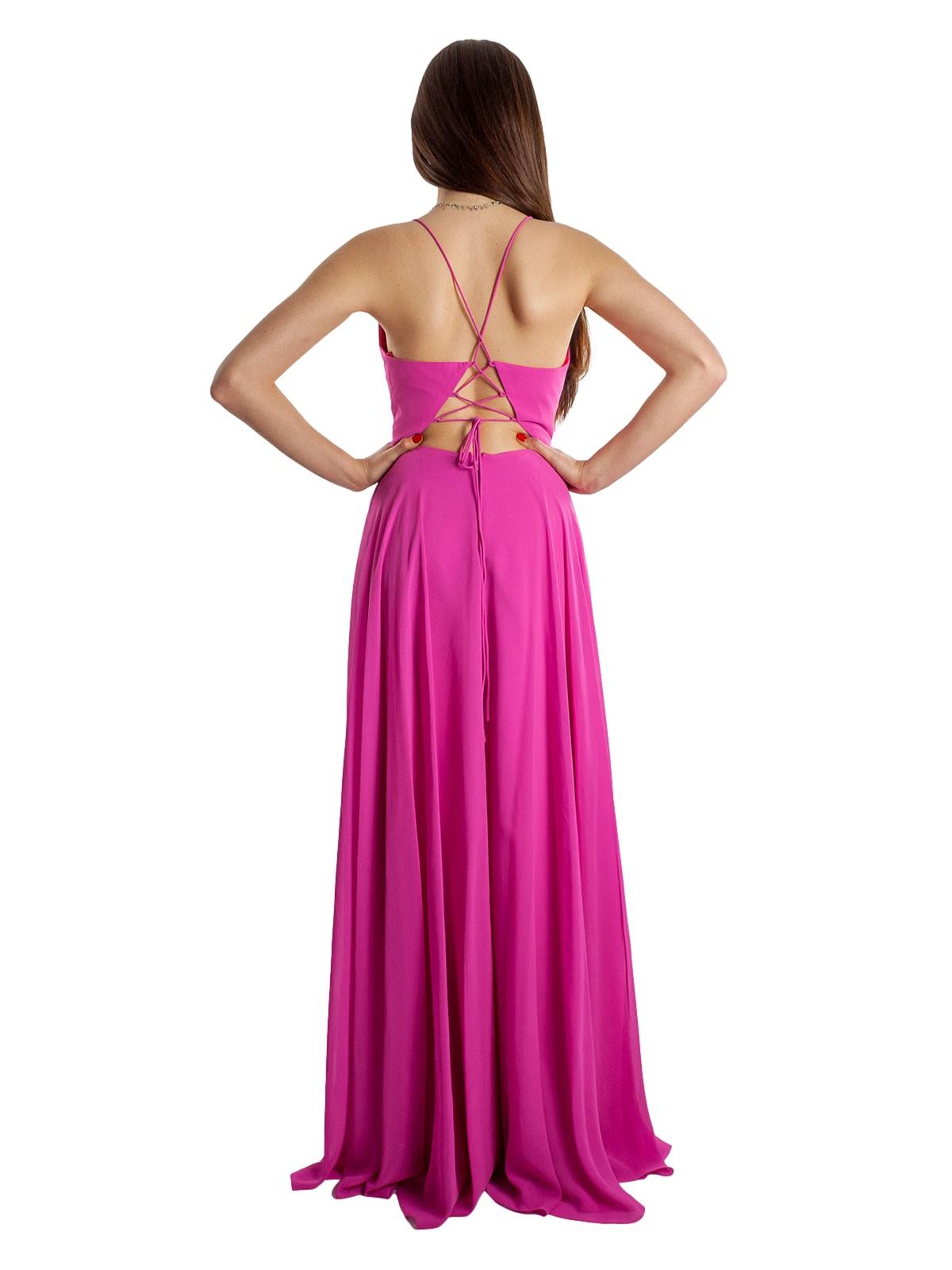 Abito Cerimonia Impero Lungo Donna Da Giorno Estivo Con Spalline