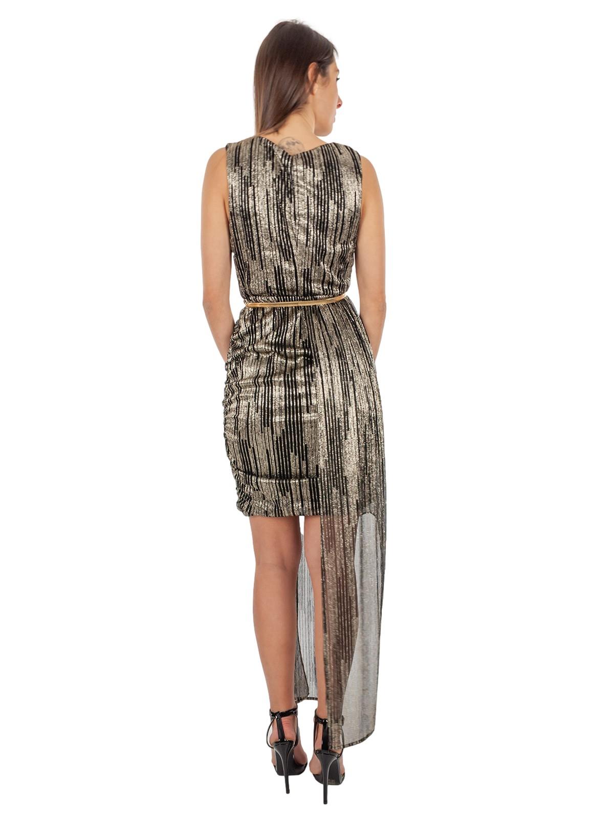 Abito Da Sera Corto Donna Elegante Da Discoteca In Lurex