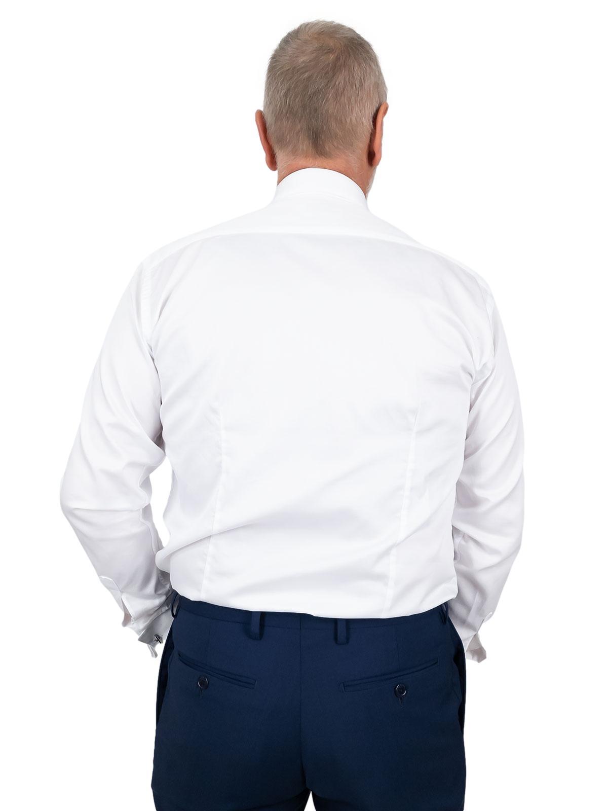 Camicia Bianca Uomo Elegante Cerimonia Con Gemelli Collo Diplomatico