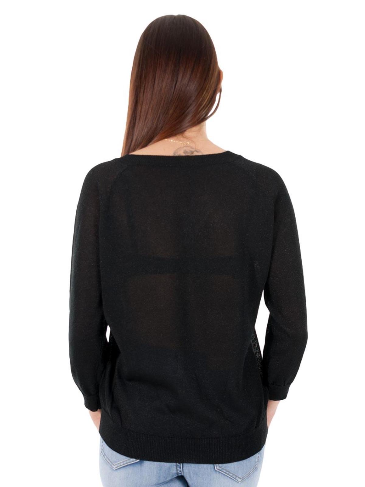 Maglia Lurex Donna Manica Lunga Estiva Scollo A V Online