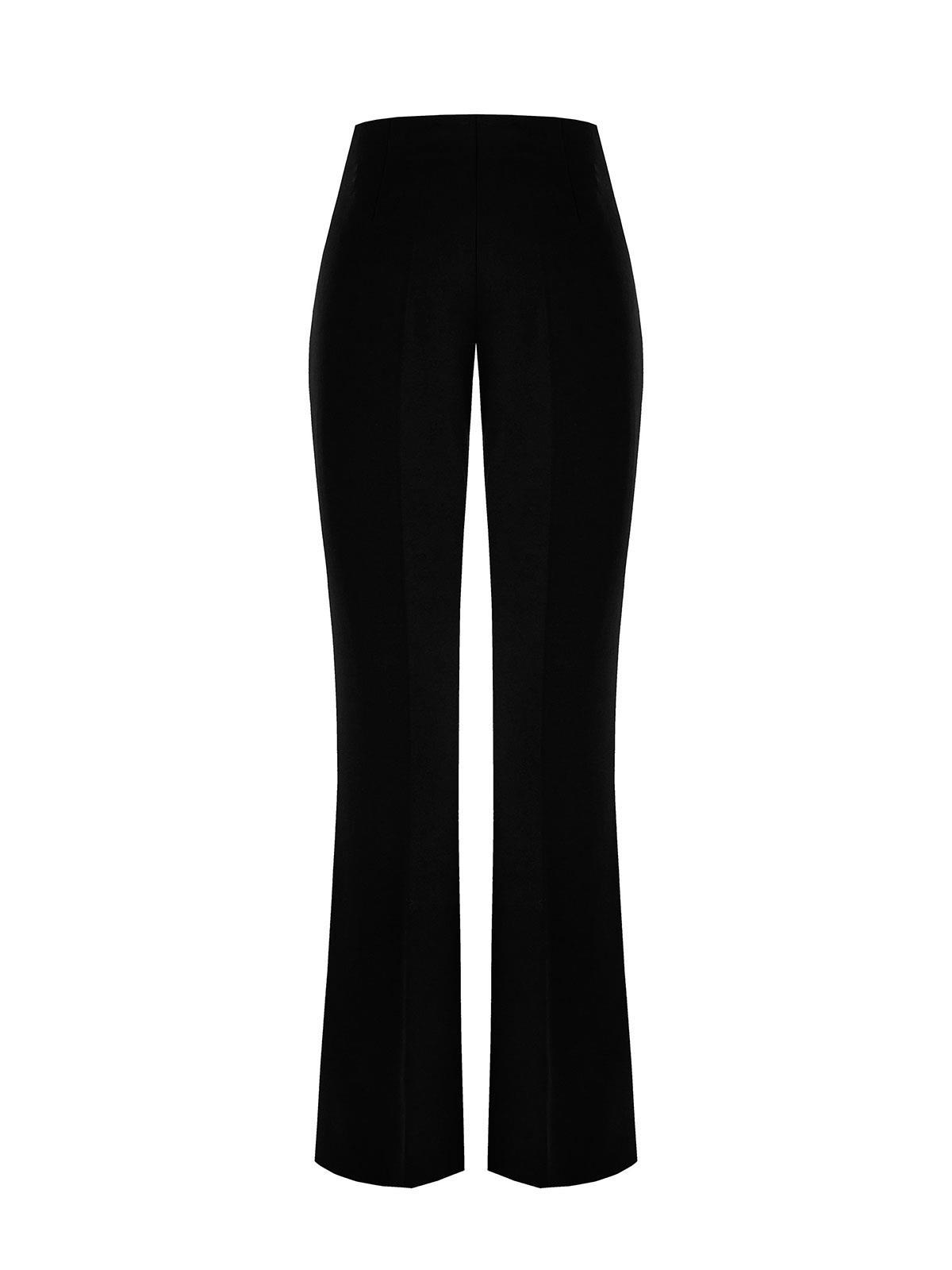 Pantalone Donna Vita Alta Rinascimento Flared in Scuba Crepe