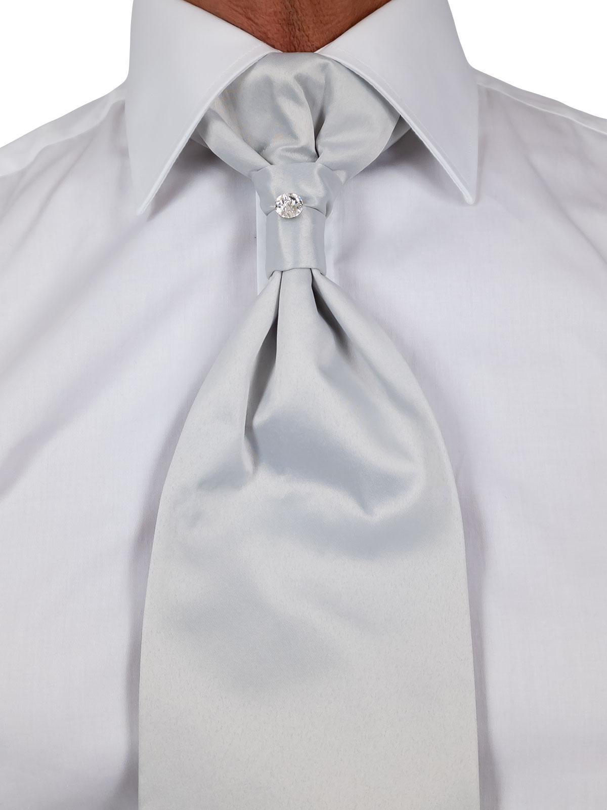 MARCEL MOREL Plastron Cravatta Uomo Cerimonia Con Cinturino Regolabile