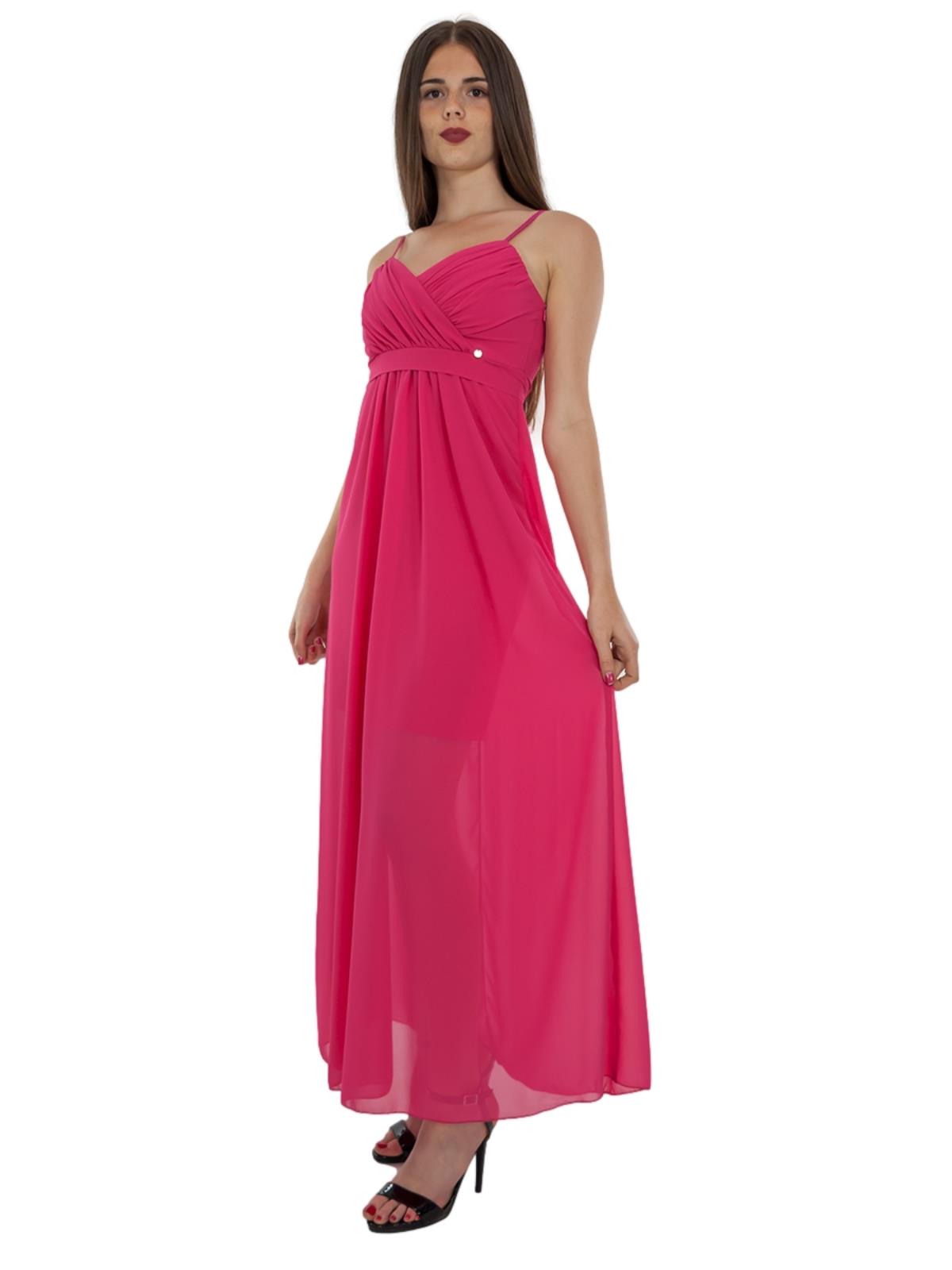 RINASCIMENTO abito-lungo-cerimonia-damigella-stile-impero-scollo