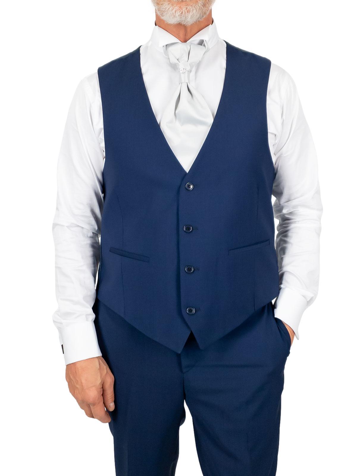 Abito Uomo Cerimonia Elegante Con Gilet Slim Fit Drop
