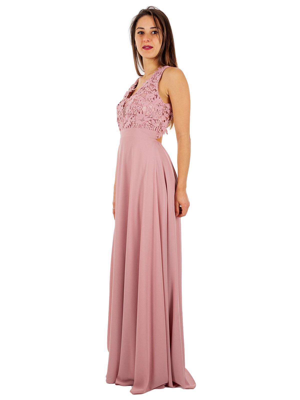 Abito Lungo Cerimonia Donna Elegante A Impero Per Damigelle