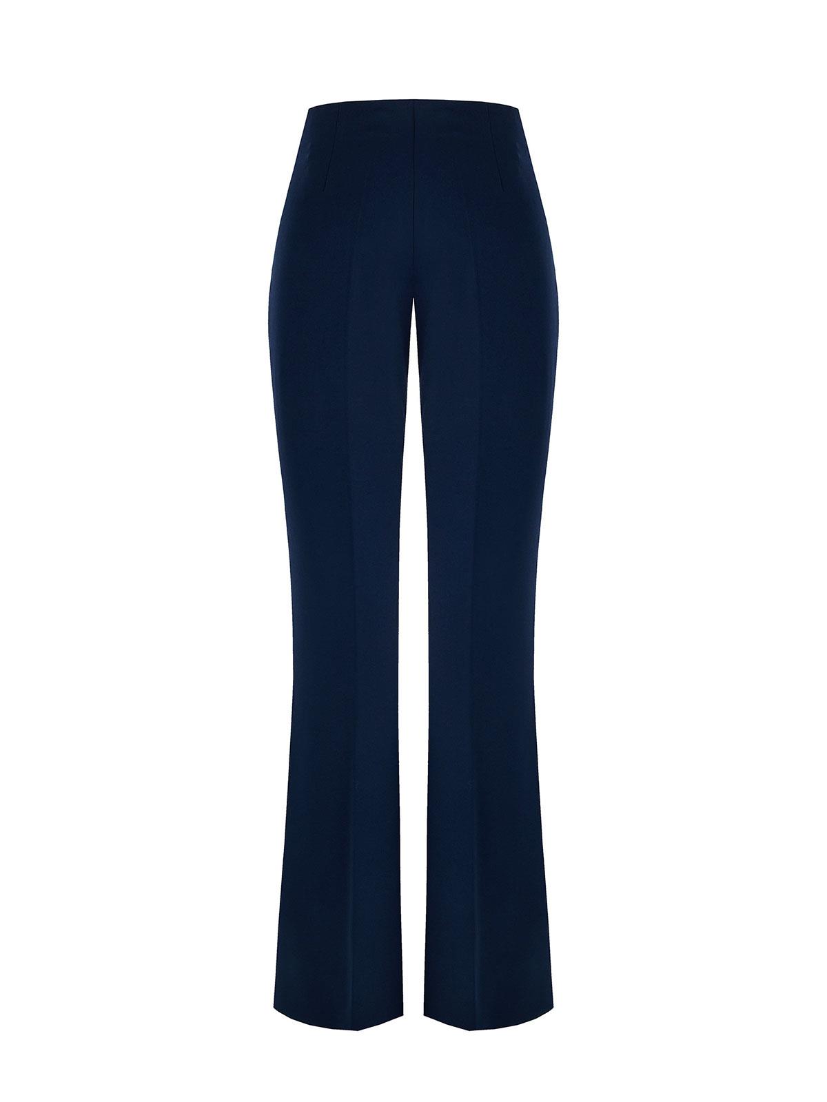 Pantalone Donna Vita Alta Rinascimento Flared in Scuba Crepe