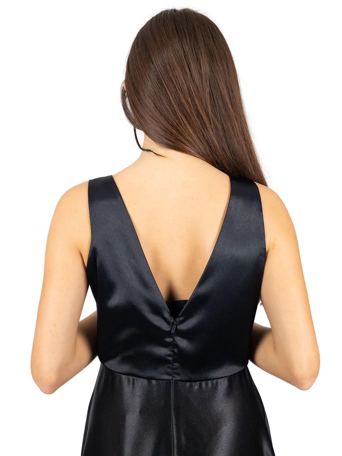 raso nero vestito nero in seta