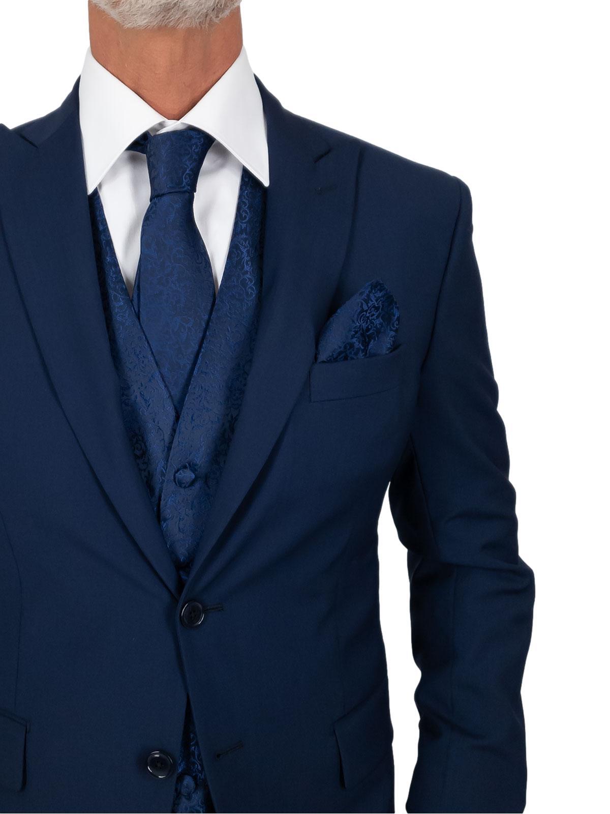 Gilet Uomo Cerimonia Kit Con Papillon Cravatta Plastron E Fazzoletto - Main Image