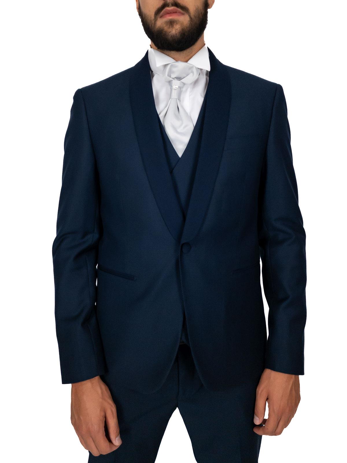 Abito cerimonia uomo Drop 8 con gilet slim fit giovanile