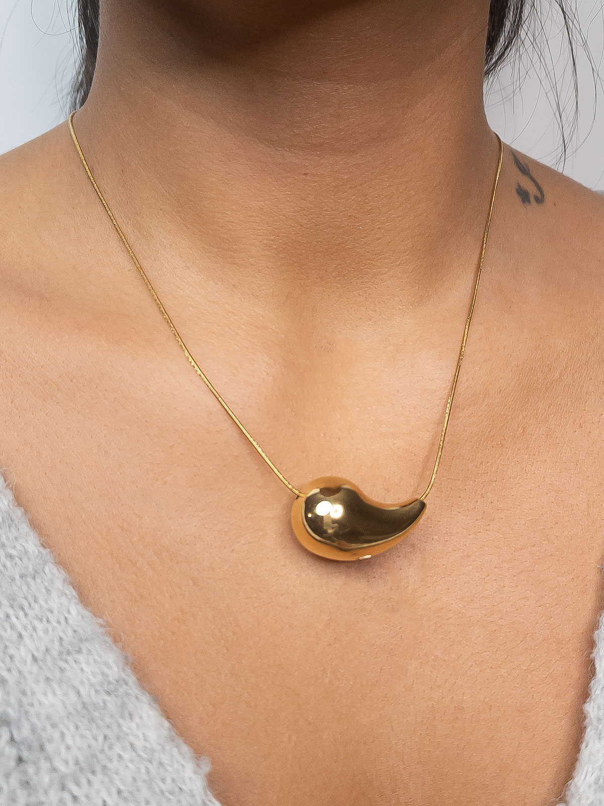 Strabello Bijoux Collana Placcata Oro 18K Ciondolo Moderno 88190-0