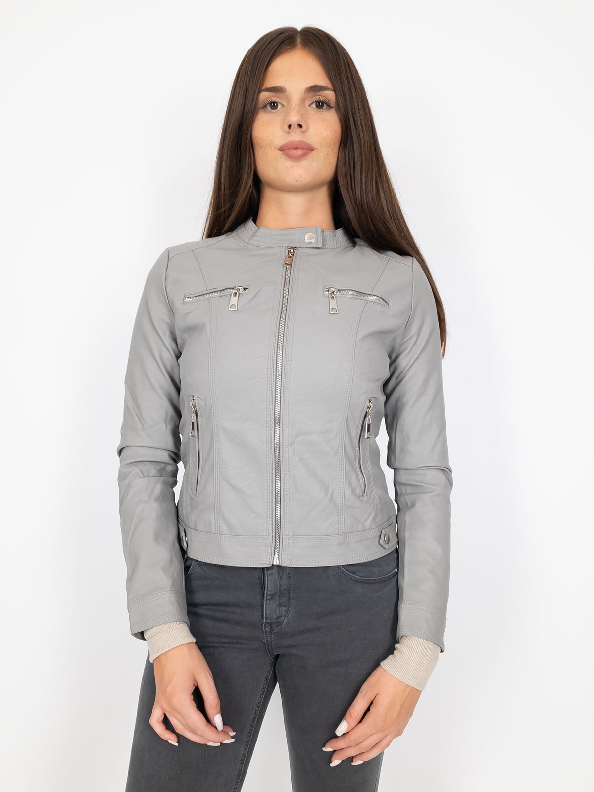 Cardigan da uomo, per il tempo libero, per le mezze stagioni, senza cappuccio, giacca invernale, calda autunno con cappuccio, felpa in pile, maglia fine con chiusura lampo e colletto alto, grigio., XL