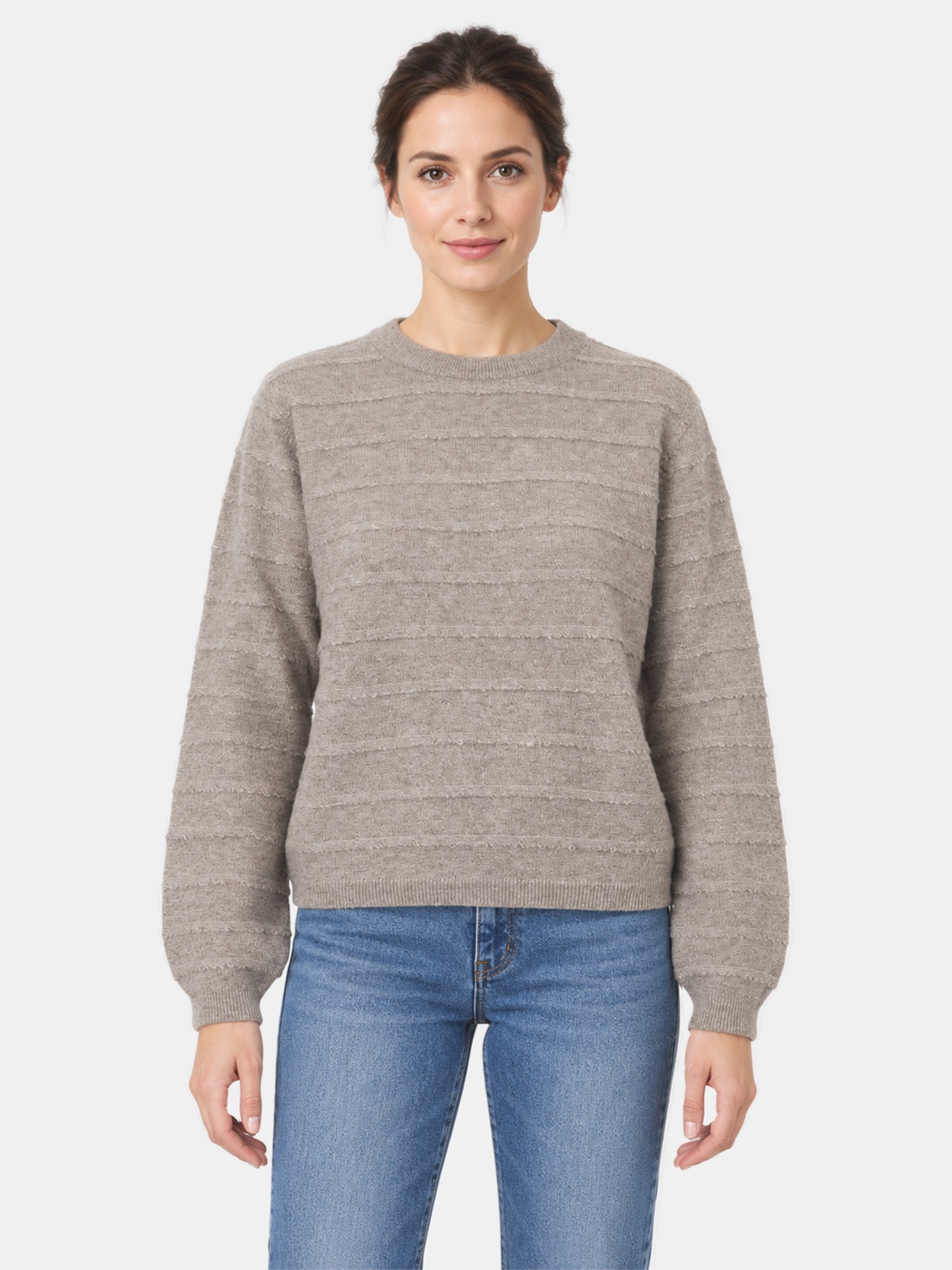 Crewneck Pullover in Wool Blend 12-Gauge CE4140