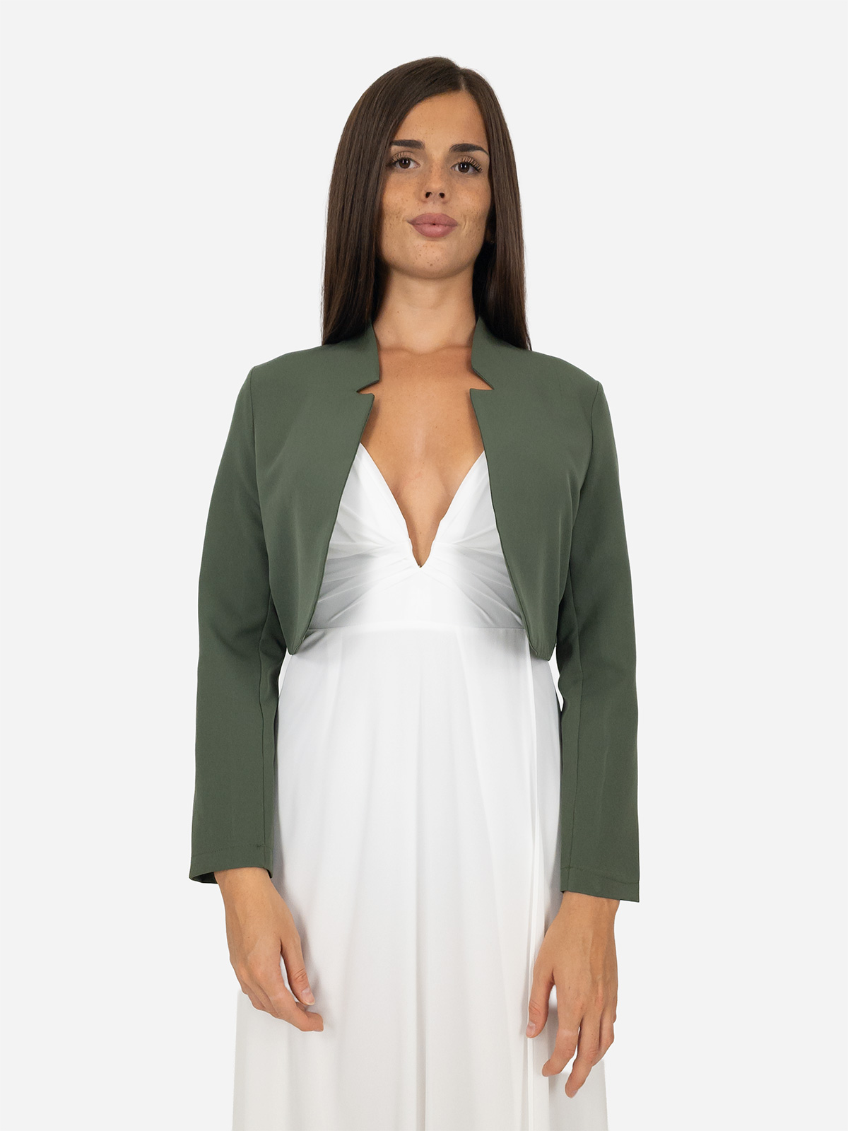 Elegant short bolero jacket with long sleeves for formal occasions