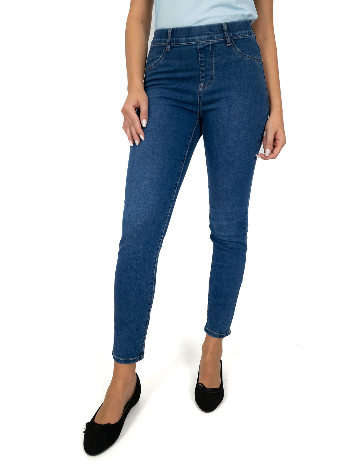 Jeggings Donna Elastico In Vita Elasticizzati Slim Fit