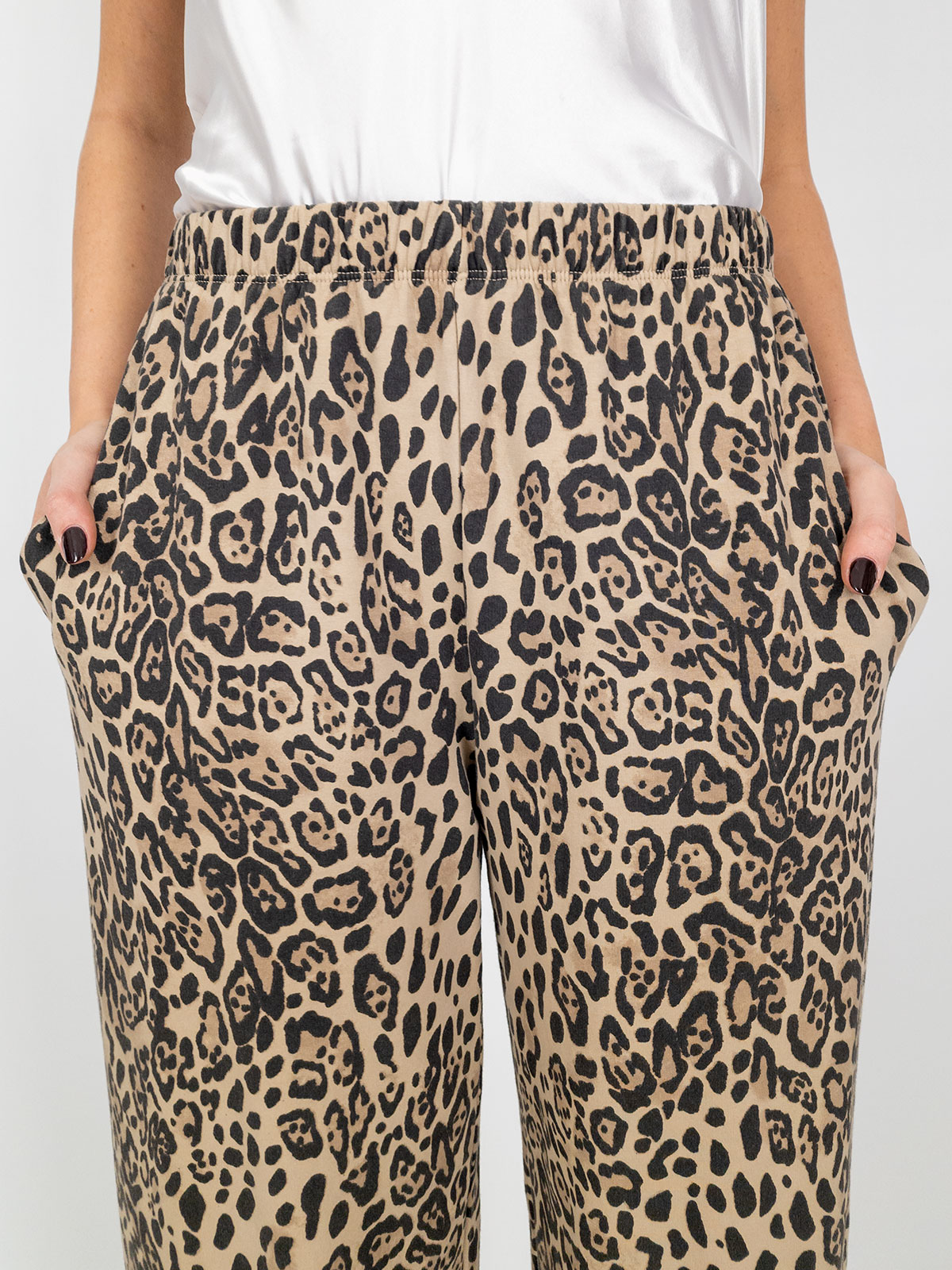 Cintura Elastica Donna Larga A Corsetto – Stampa Leopardata Marrone – Taglia S