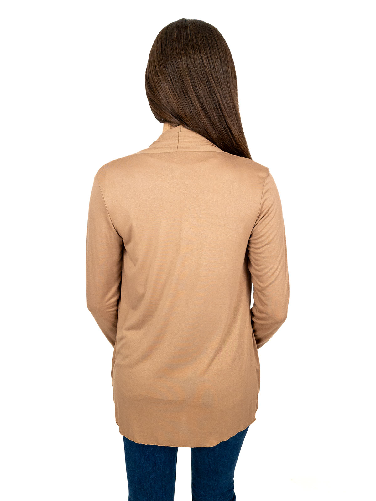 One Size Cardigans Women’s Long Open Cardigan in Viscose Slim Fit Long Sleeve One Size