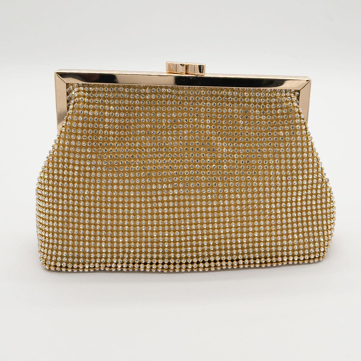 MICHELLE MOON Pochette da Cerimonia in Oro con Strass e Tracolle V6056-ORO