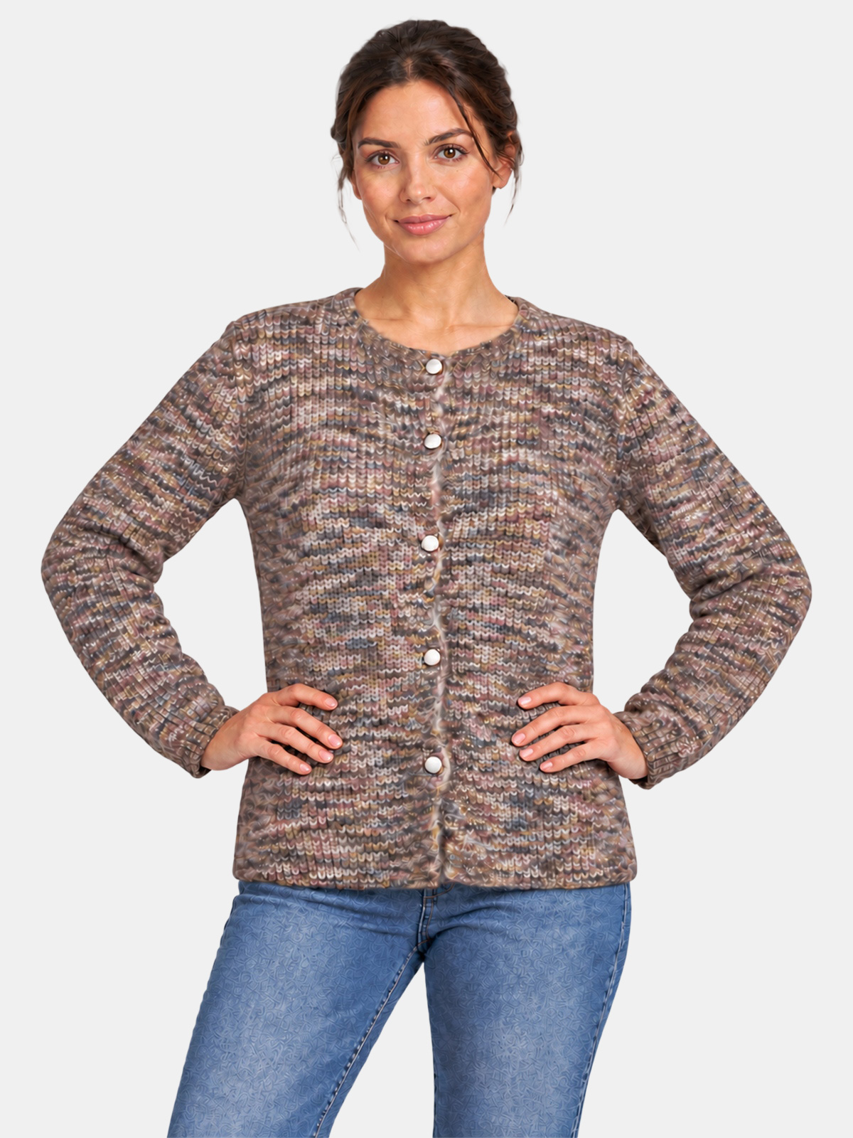 Women's Soft Wool Blend Cardigan with Buttons