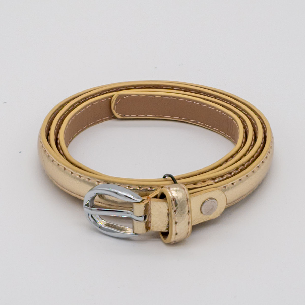 STRABELLO Cintura donna in pelle PU con fibbia argentata ZSP17041