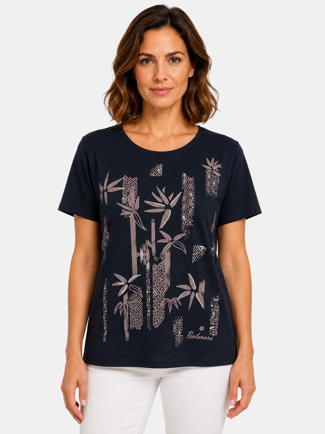 Women's Cotton T-Shirt with Front Print E106