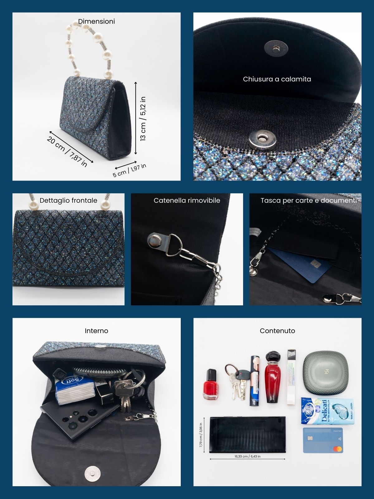 Pochette classica in raso da donna, borsa da sera con fiocco scintillante decorato con strass, adatta per feste, matrimoni, balli di fine anno, spose, San Valentino | SHEIN ALIA