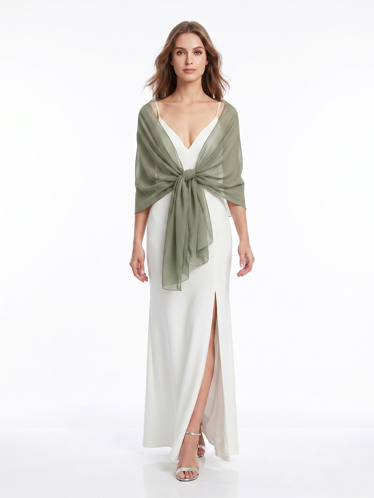 Elegant Solid Color Chiffon Ceremony Stole
