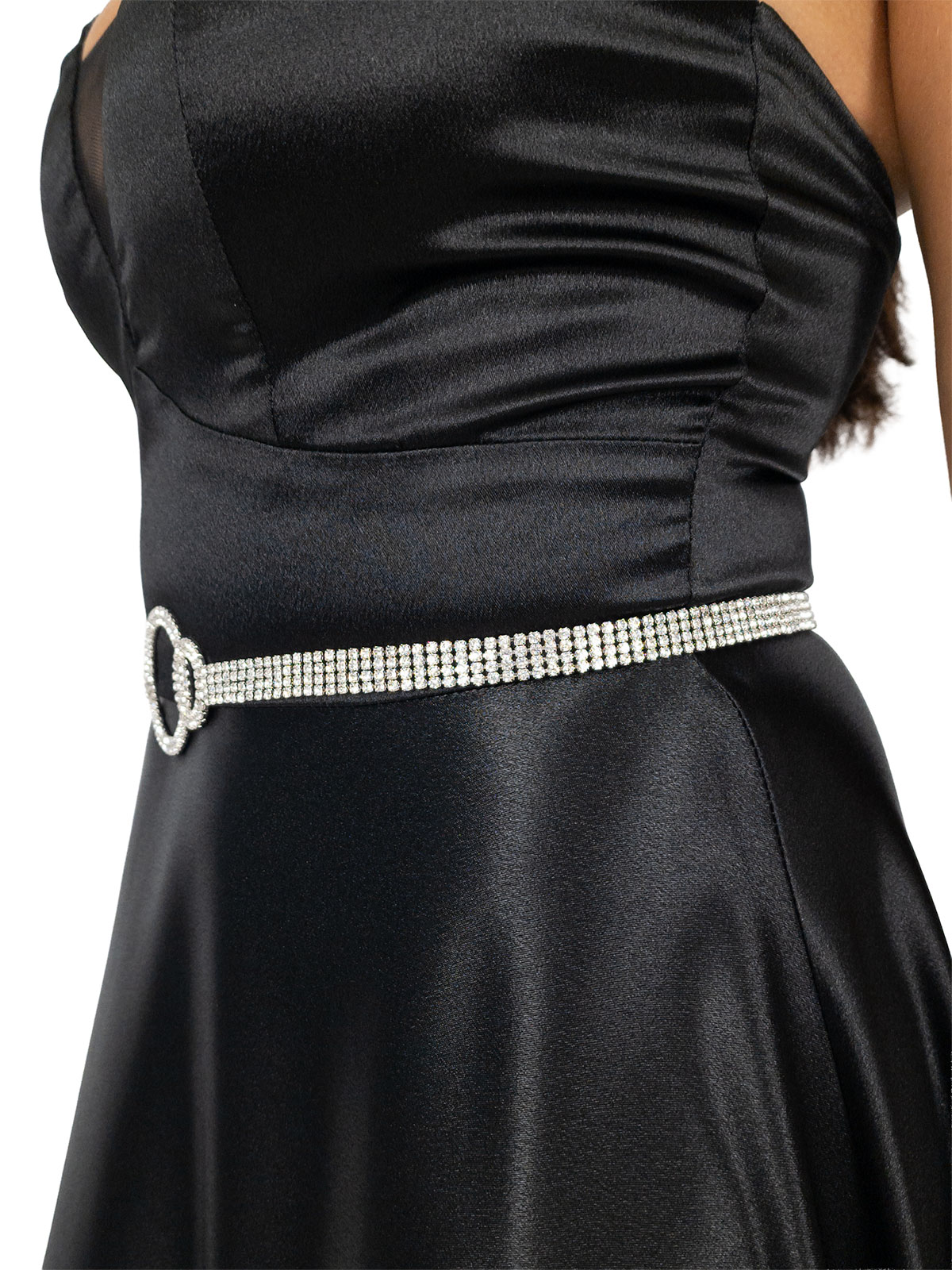 Cintura Elastica Con Strass Largo – Cintura In Cristallo Glitterato Per Donna, Regolabile, Ideale Per Abiti, Gonne E Matrimoni