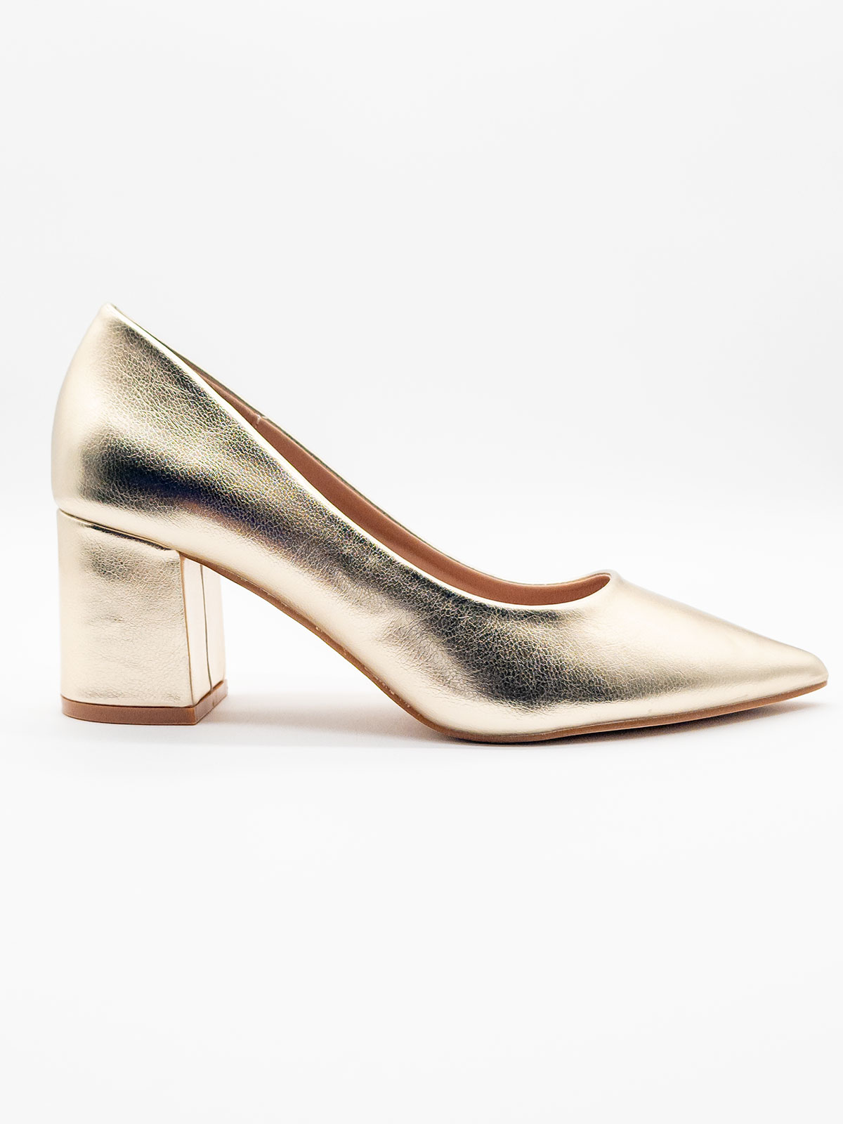 Décolleté Oro a Punta con Tacco Largo e alto 6,5 cm