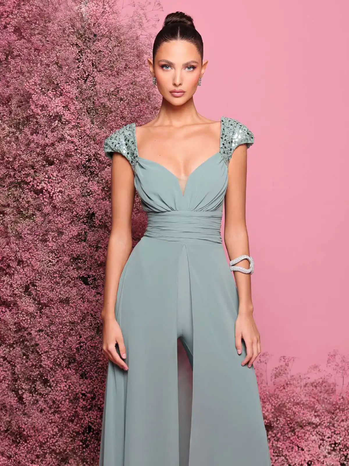 Tuta Elegante da Cerimonia con Stola Look Sofisticato per