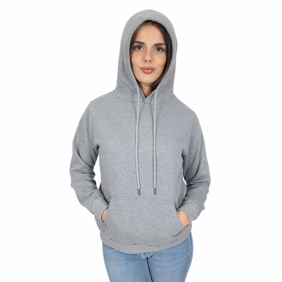 Felpa Donna con Cappuccio e Tasca Frontale