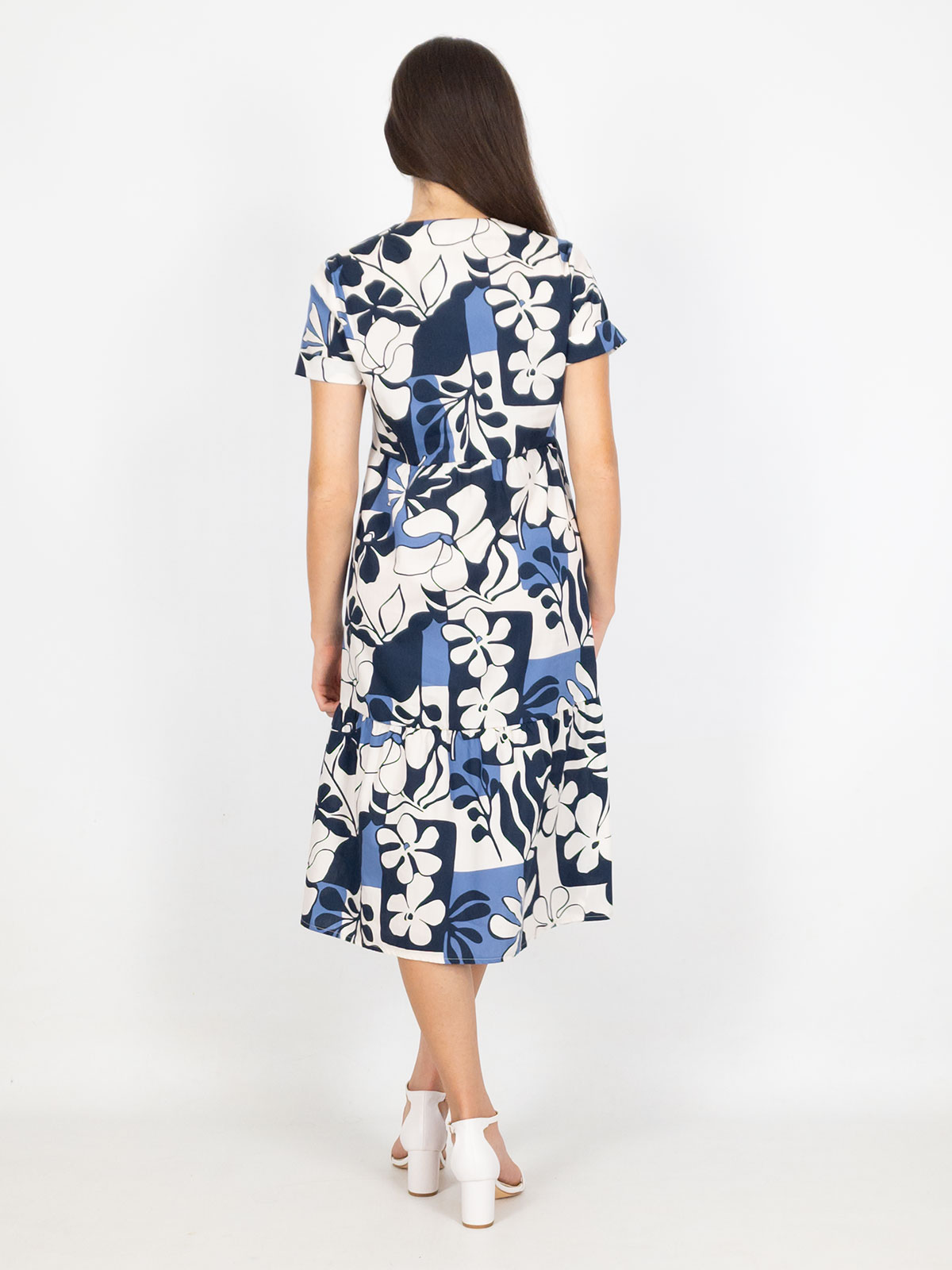 Vestiti Casual Da Donna,Vestito Lungo Bohemien Floreale Casual Da Donna Slim Lungo Senza Maniche Fiori Di Ciliegio Bianco Vestito Scorrevole Elegante Colletto Scoop Sexy Vestito Estivo Da Cocktail P - Foto 5