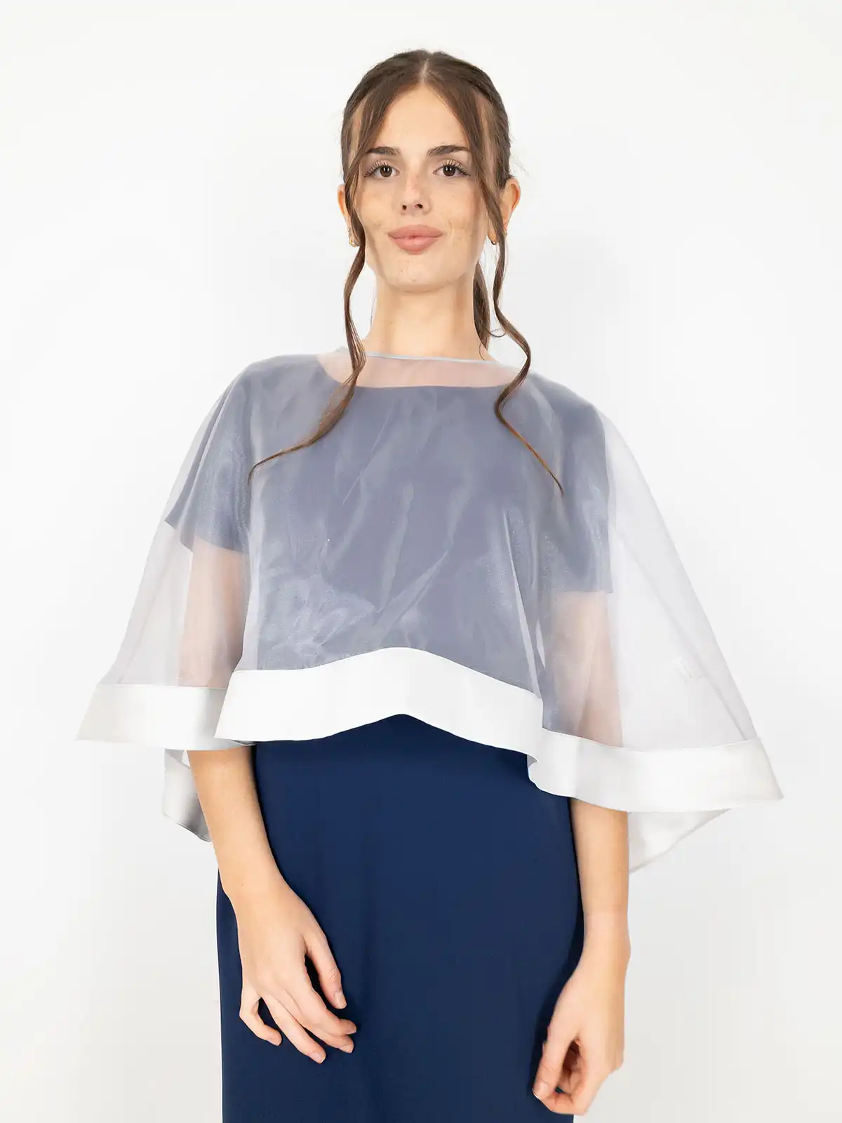 Peg Moda Coprispalle da cerimonia in organza Made in Italy 222-CAPPA