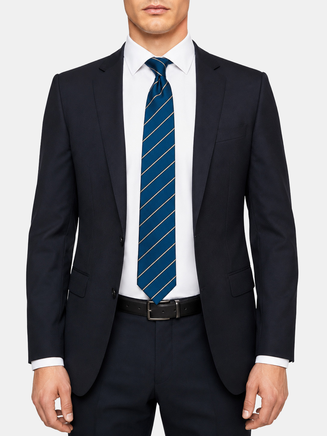 Regimental Tie in 100% Teal Silk