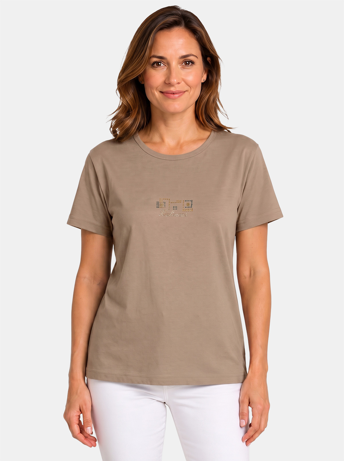 Women's 100% Cotton T-Shirt Made in Italy Perlarara E80