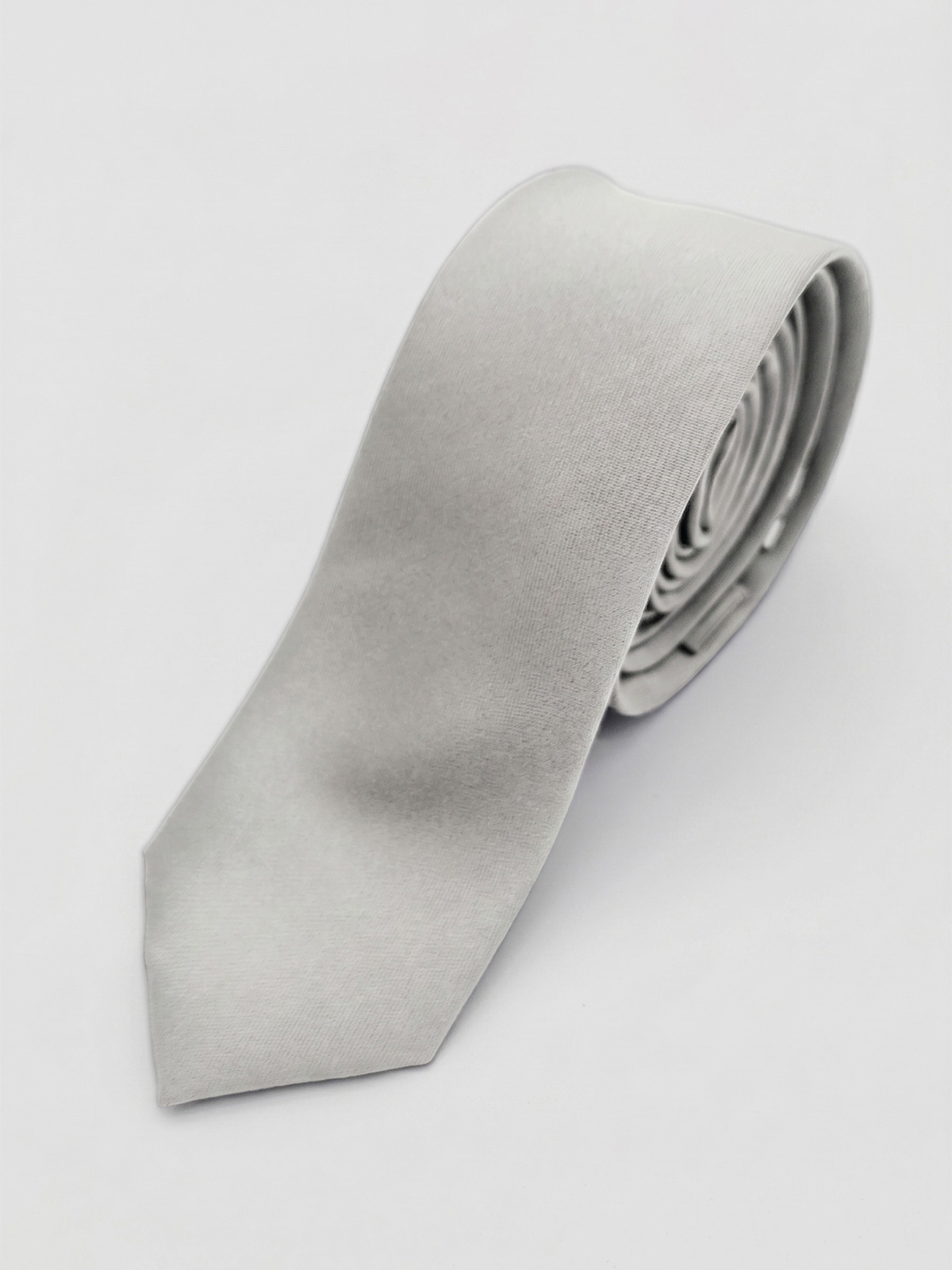 Pure Silk Solid Color Slim Tie 5 cm