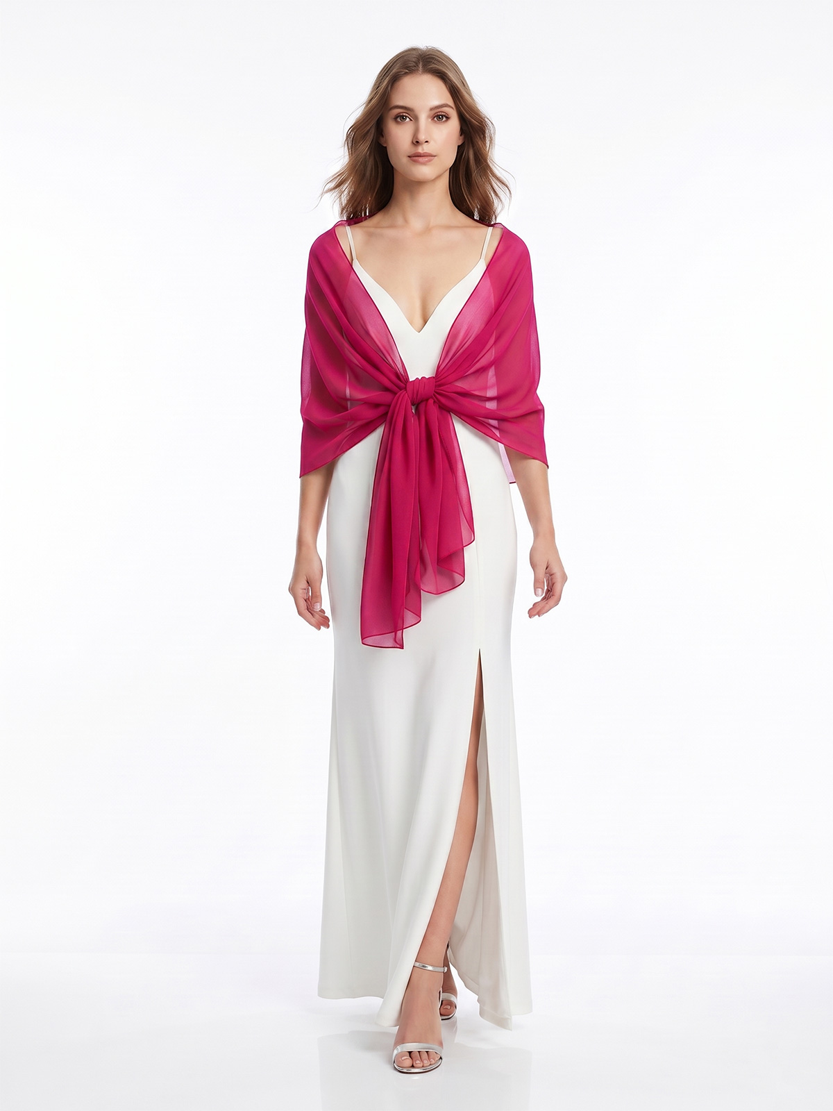 Elegant Solid Color Chiffon Ceremony Stole