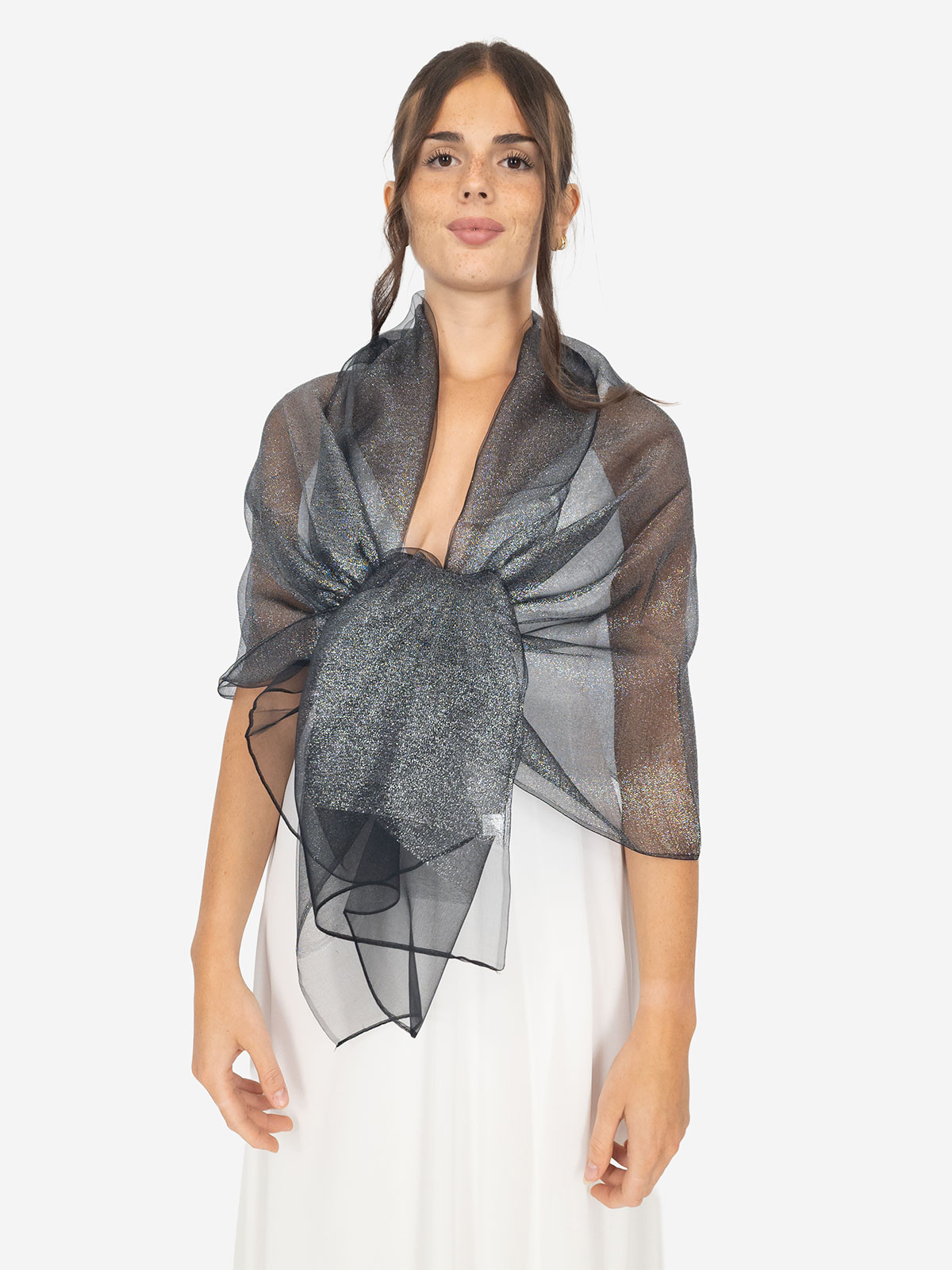 Elegant Formal Stole in Silk and Lurex