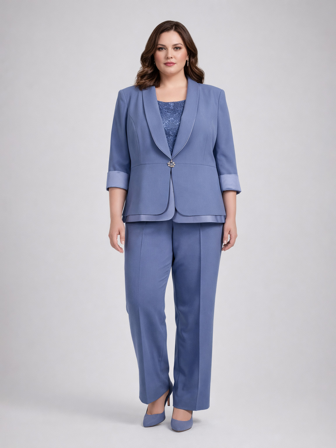 Completo Tailleur Curvy Tre Pezzi da Cerimonia YSV220