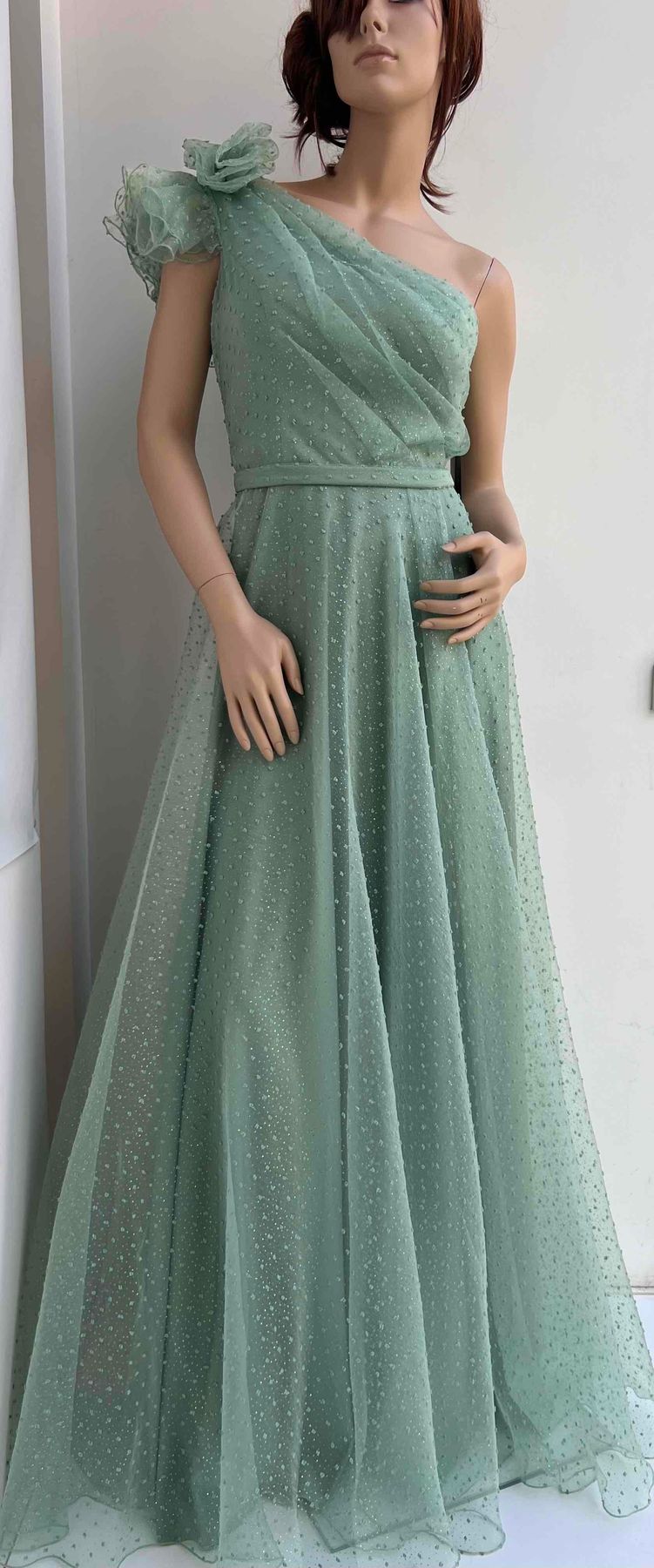 sachin and babi light blue dress Stunning Red Lace Halter Evening Gown