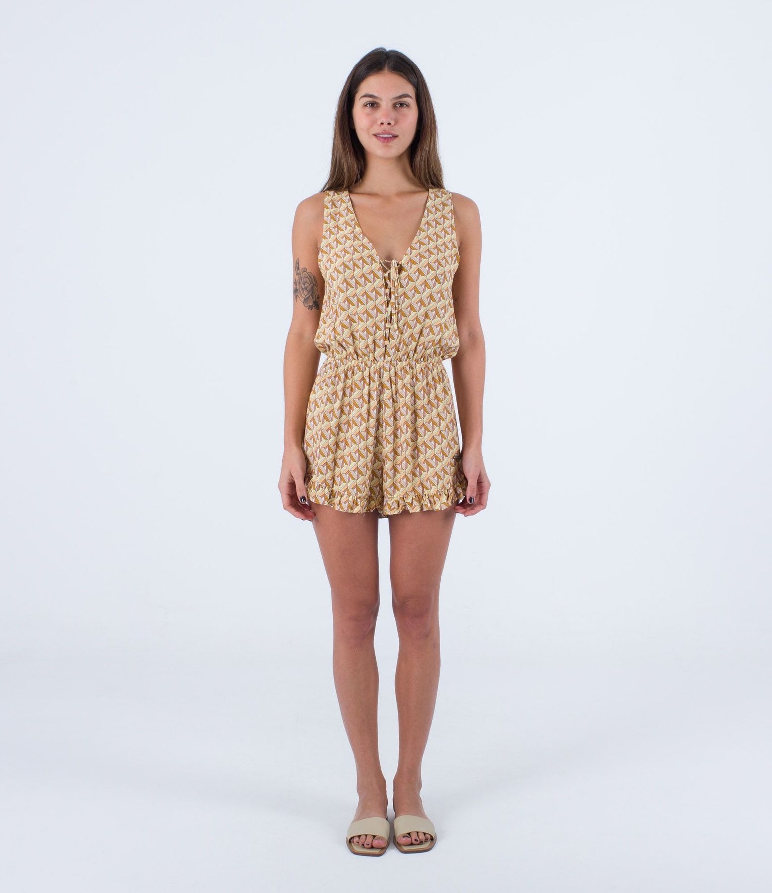 Hurley CITY BLOCK LACE UP ROMPER