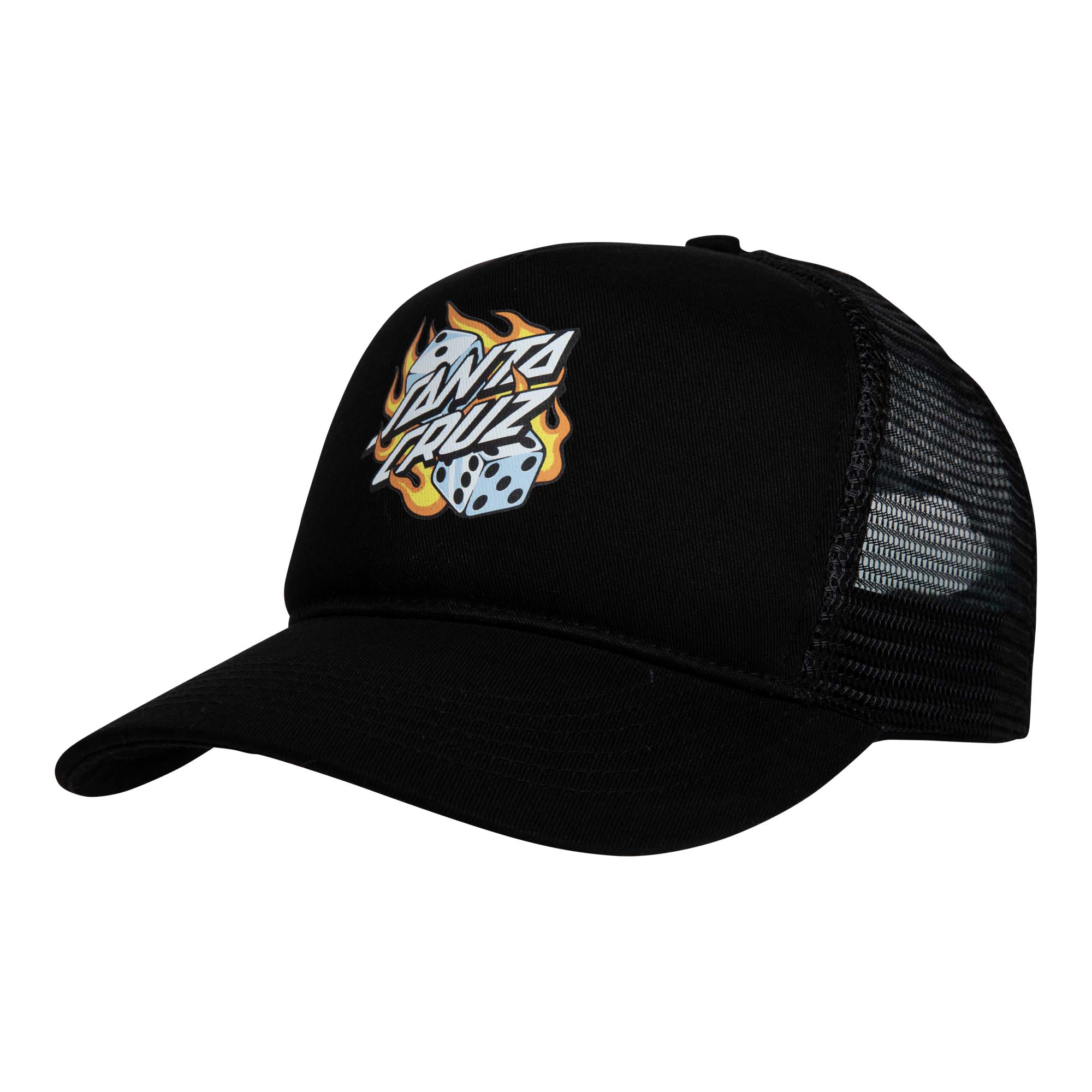 Santa Cruz Flaming Dice Dot Meshback