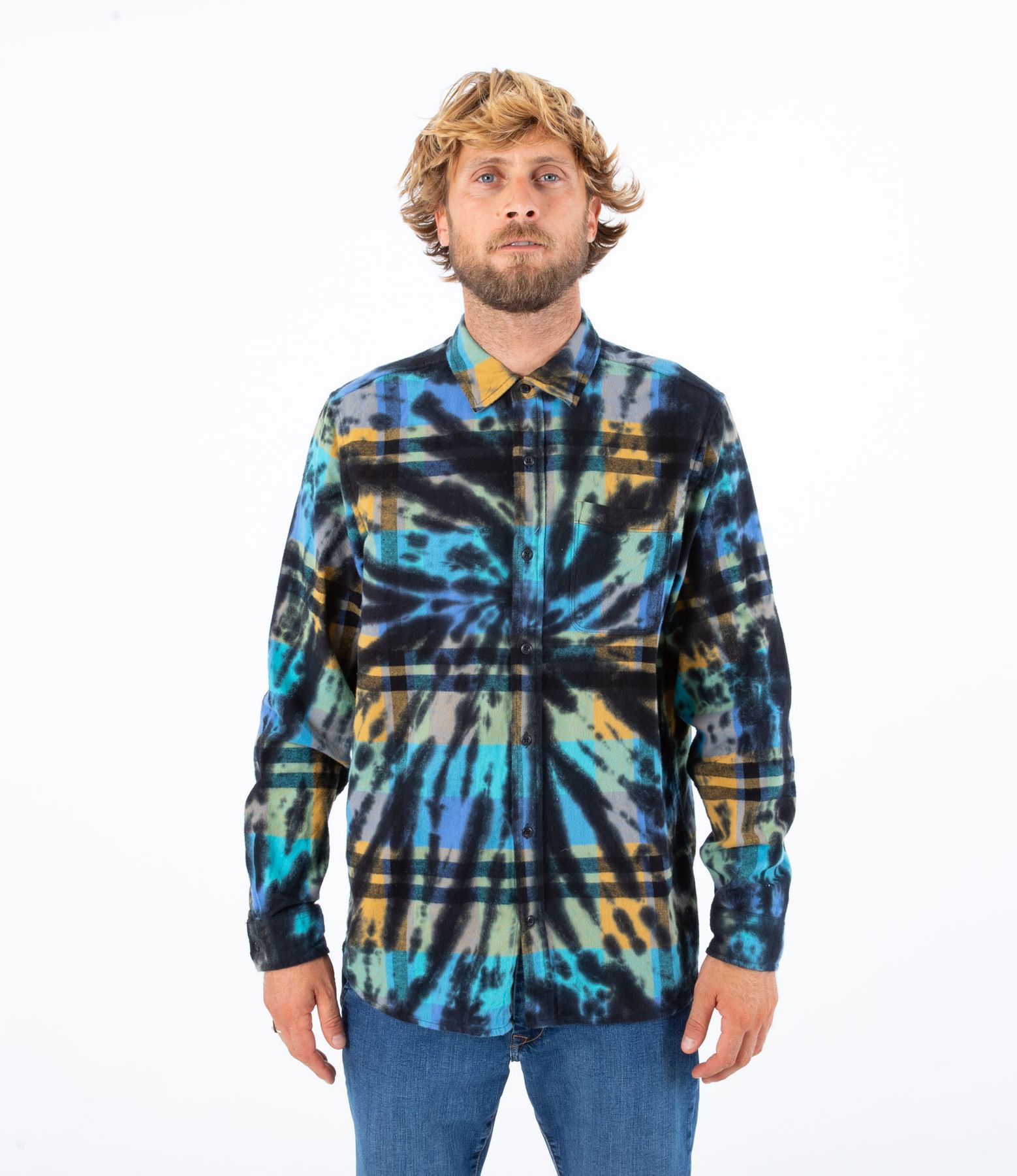 Hurley PORTLAND TIE DYE FLANNEL LS