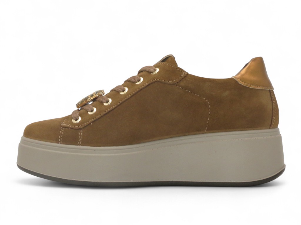 IGI & CO SCARPA SPORTIVA CON ZEPPA 50 MM IN CAMOSCIO