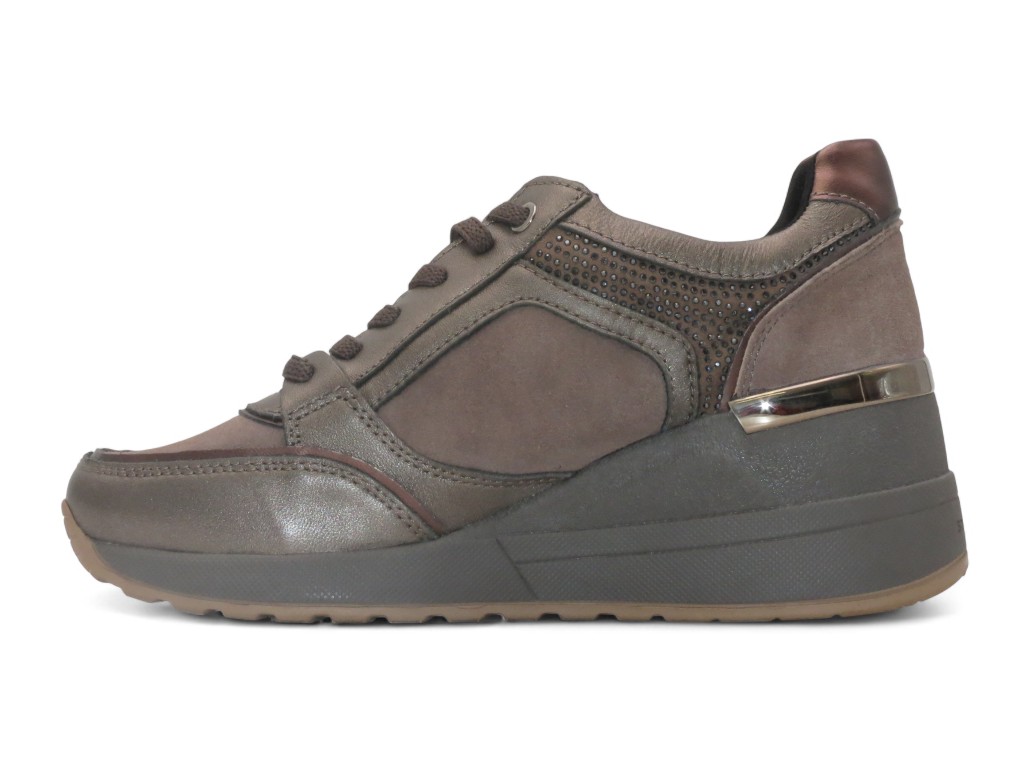 STONEFLY SCARPA SPORTIVA CON ZEPPA 55 MM IN CAMOSCIO / PELLE