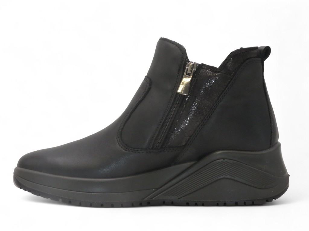 IGI & CO STIVALETTO CON ZEPPA 40 MM IN PELLE DI NAPPA