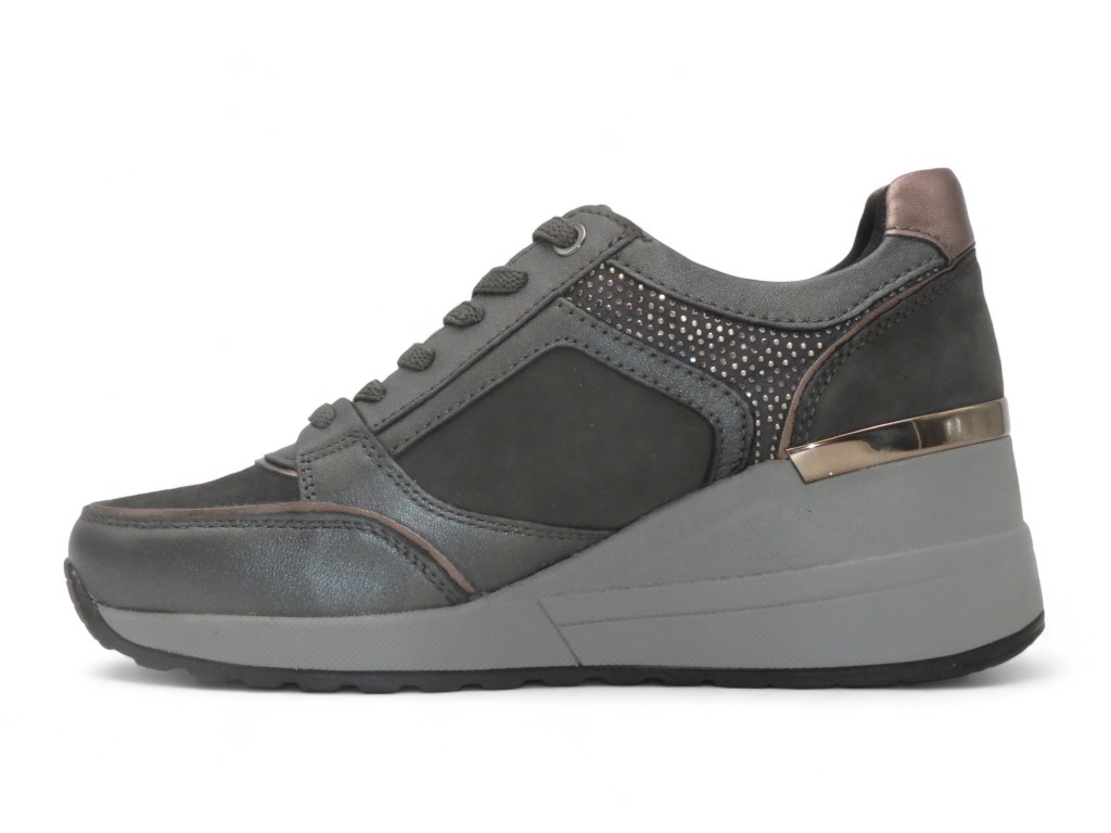 STONEFLY SCARPA SPORTIVA CON ZEPPA 55 MM IN CAMOSCIO / PELLE