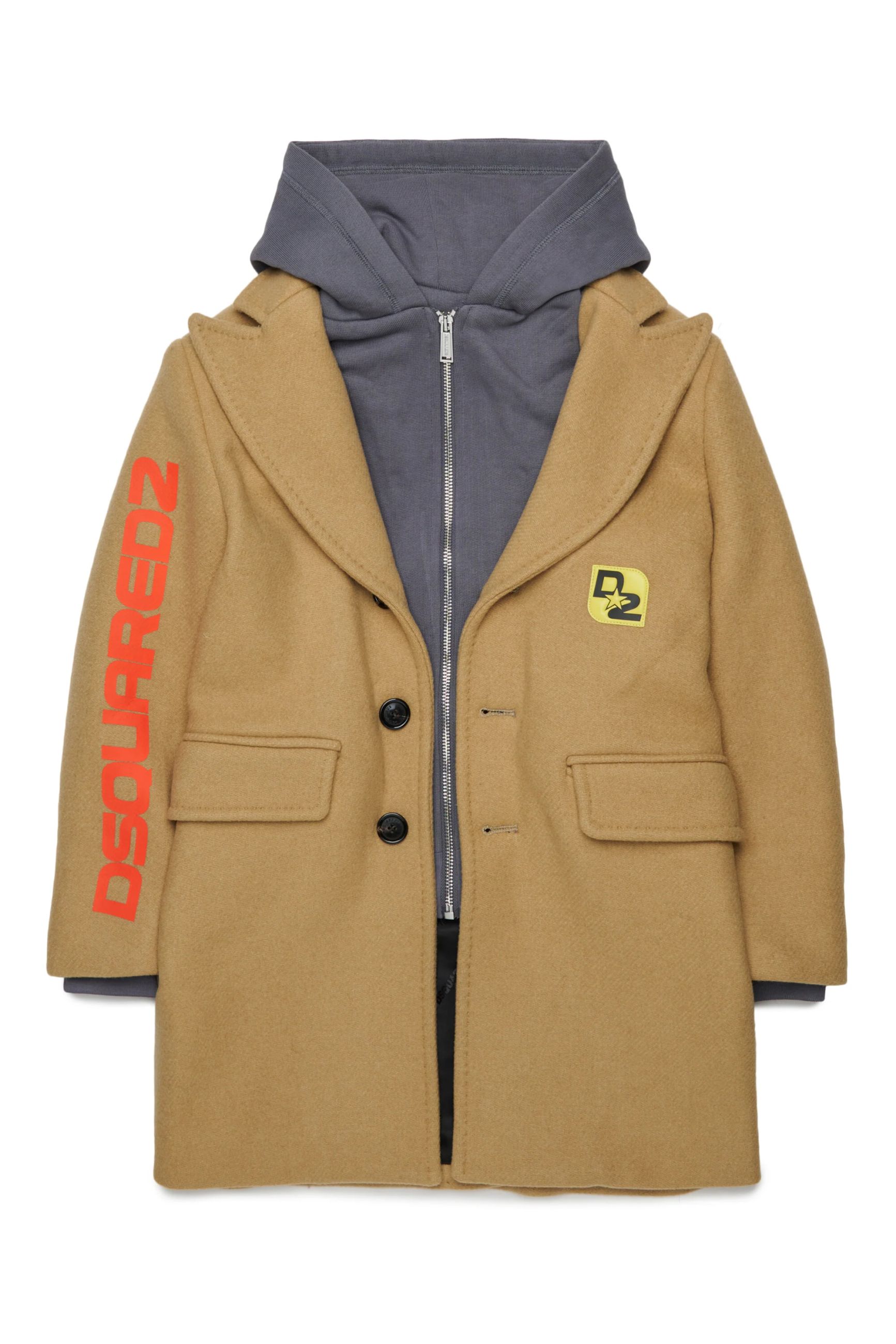 DSQUARED2 KIDS CAPPOTTO CAPPUCCIO BIMBO